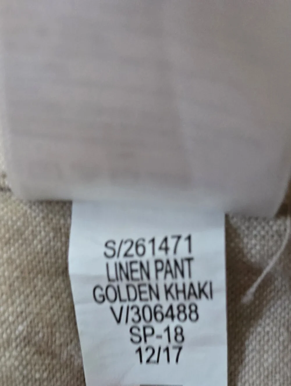 Banana Republic Pants Adult W 32 L 30 Beige Linen Cotton Straight Mens Outdoor